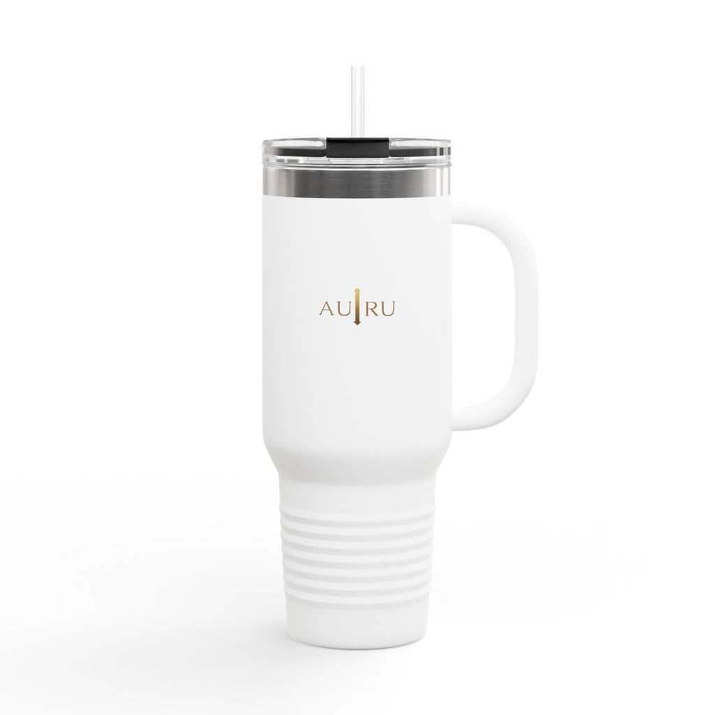 40oz Insulated Travel Mug – Double-Wall Tumbler with Straw & Handle (Keeps Drinks Hot & Cold)