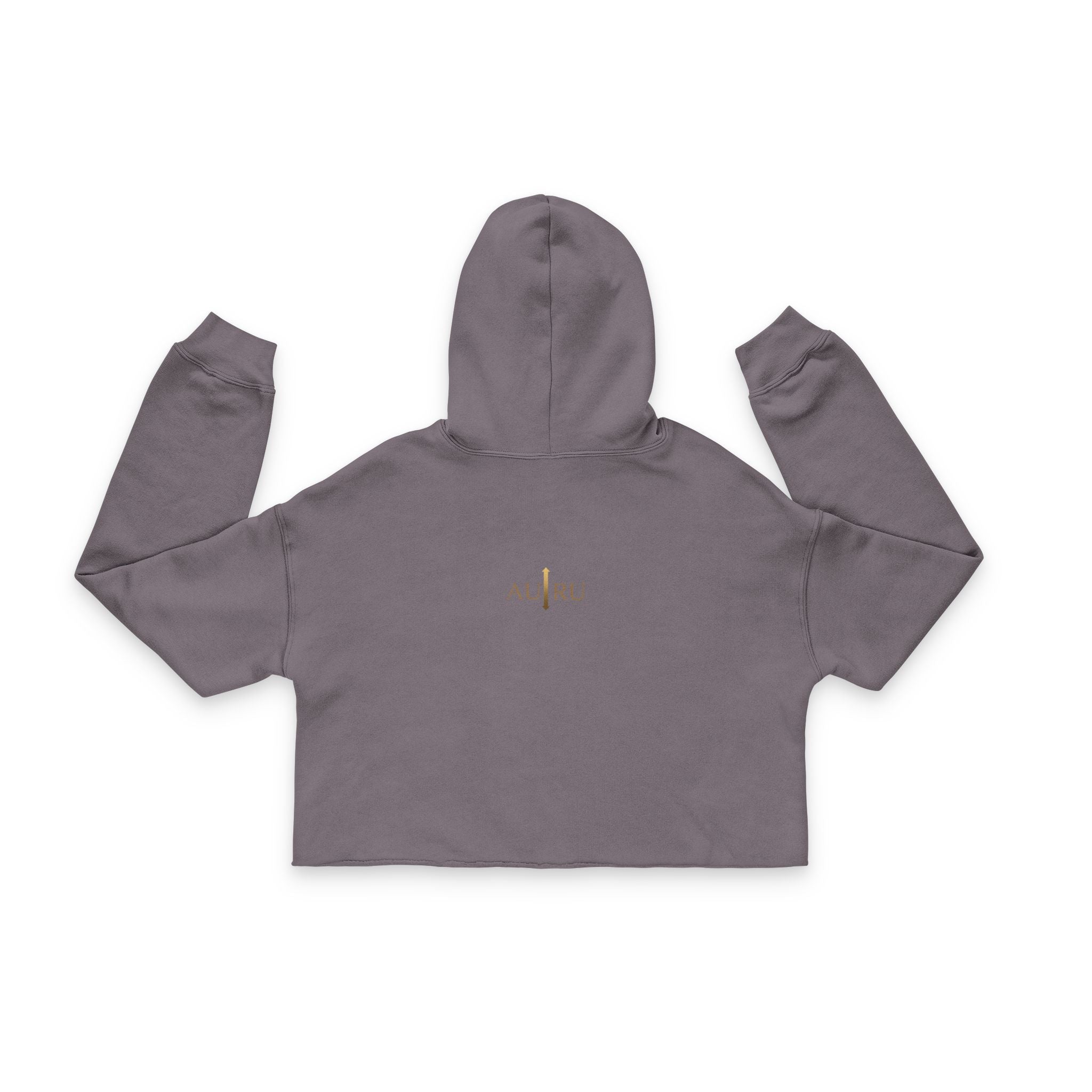 Cropped Hoodie — Minimal 'AURU' Gold Logo Women's Cropped Hoodie