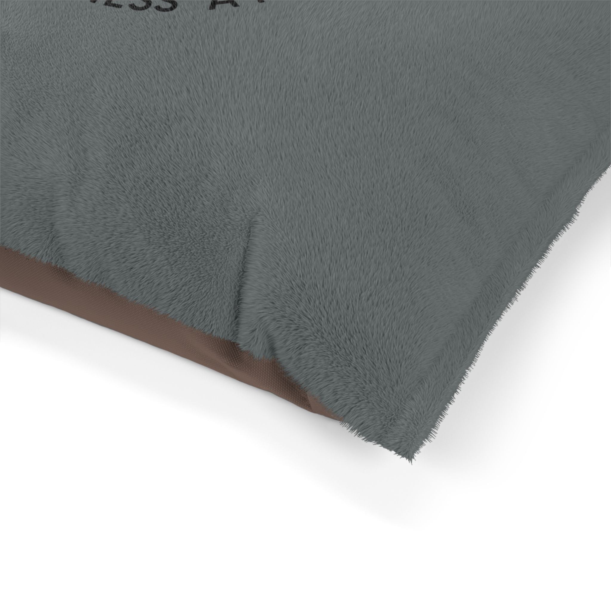 Make Happiness a Habit Pet Bed — Cozy Gray Dog & Cat Cushion
