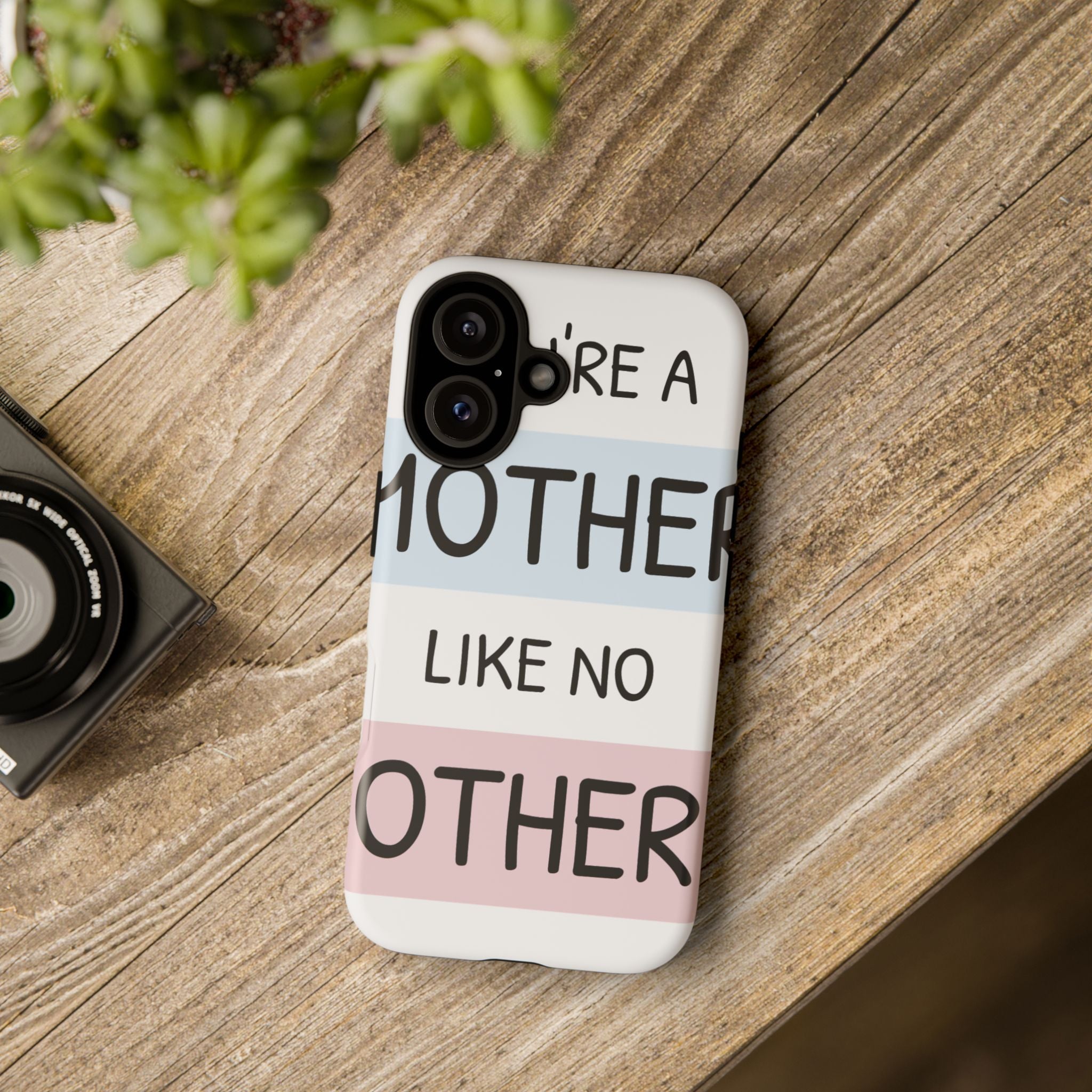 Phone Case – “You’re a Mother Like No Other” Pastel Stripes Protective Tough Case