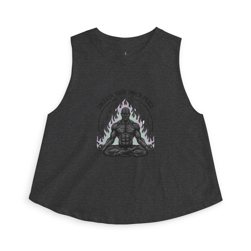 Unleash Your Inner Peace  Crop Top — Gothic Yoga Aesthetic