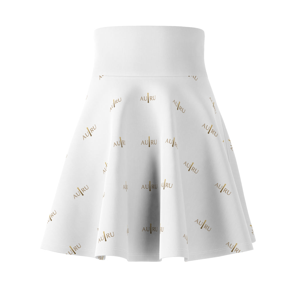 White Gold Script Skater Skirt — All You Pattern-AURU