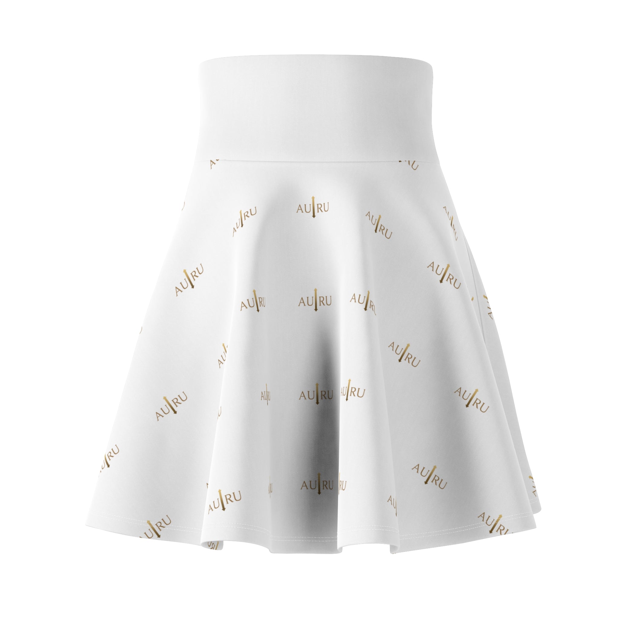 White Gold Script Skater Skirt — All You Pattern-AURU