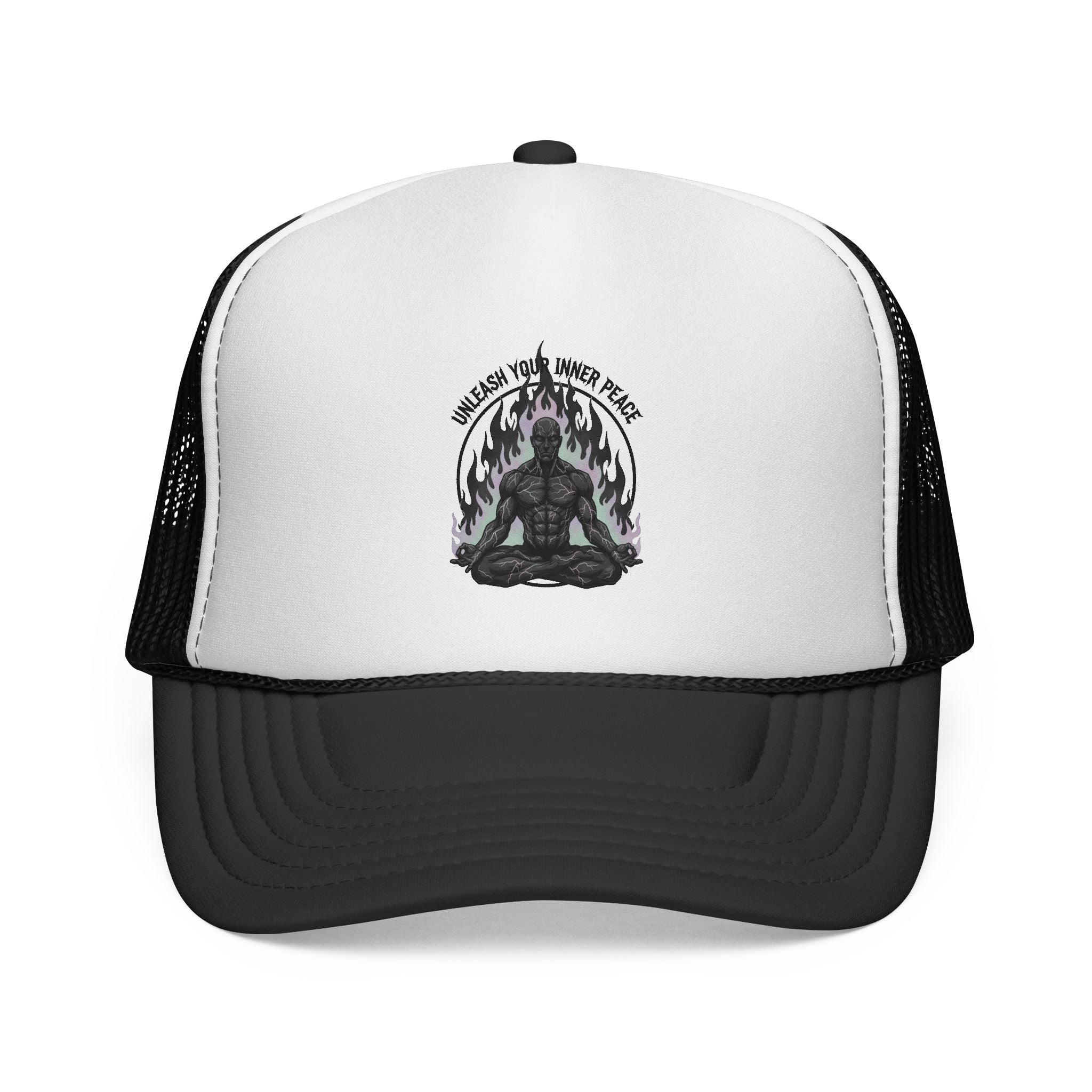 Meditating Buddha Trucker Cap — Zen Mind, Deeper Peace Mesh Hat-AU|RU