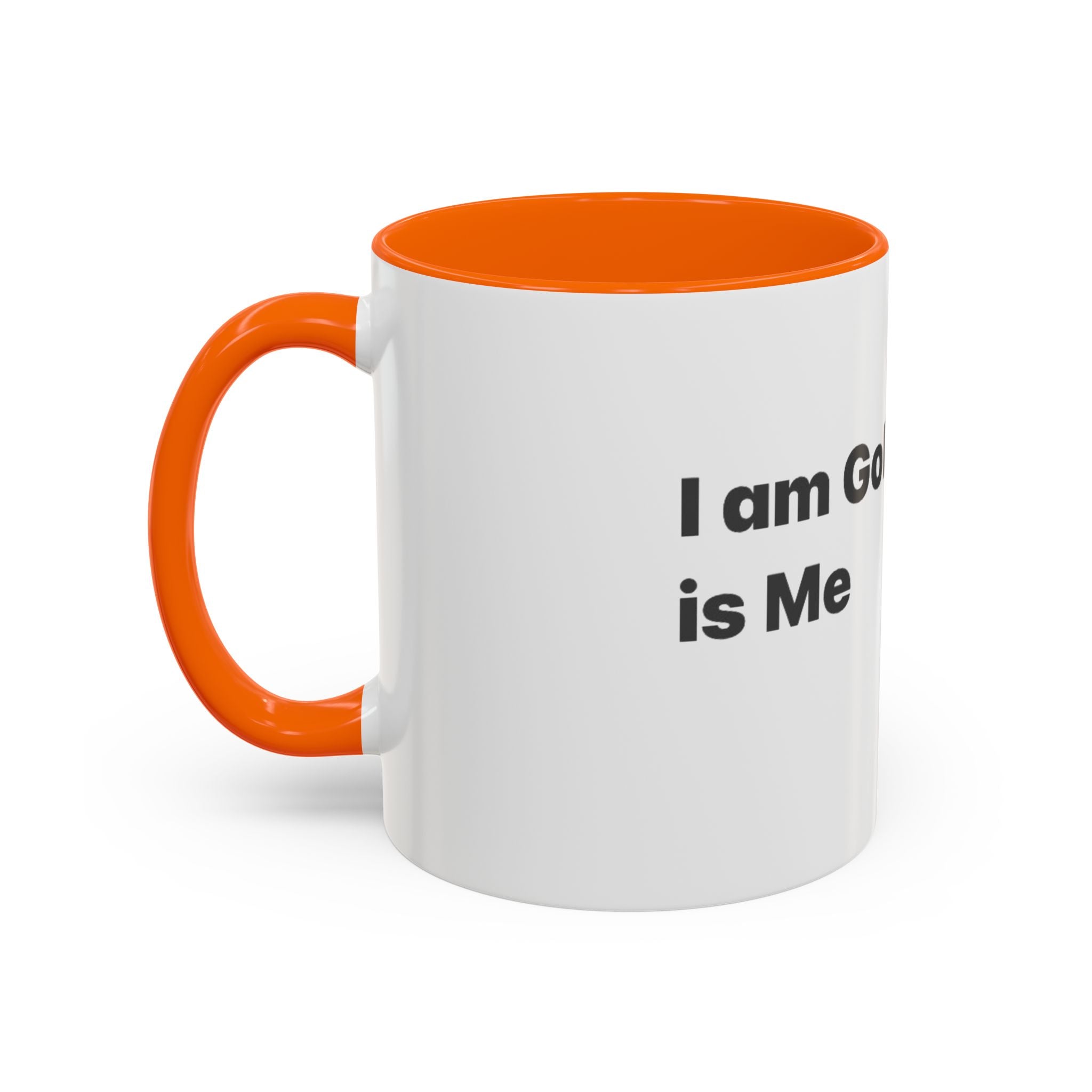 Golf Lover Accent Coffee Mug – “I Am Golf & Golf Loves Me” Black-Handle Ceramic Mug (11/15oz)