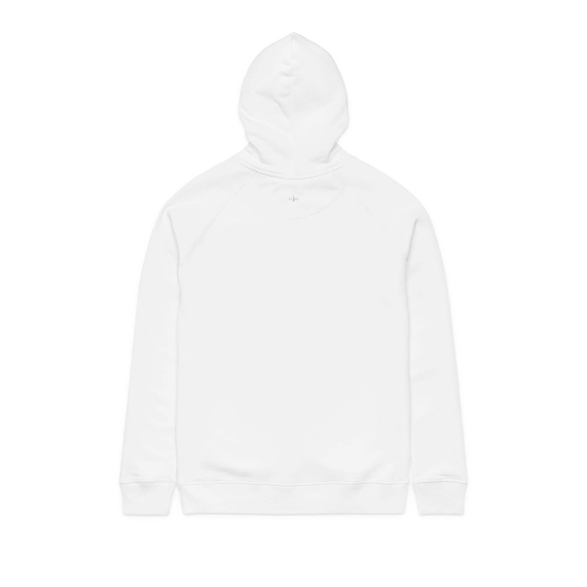 Aurū Minimal Logo Hoodie — Organic Side-Pocket Pullover