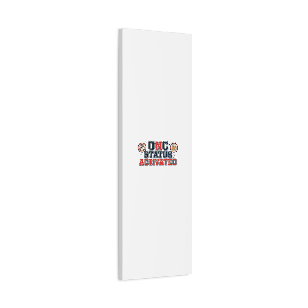 UNC Status Activated Canvas, Stretched | Varsity Crest, Midlife Humor