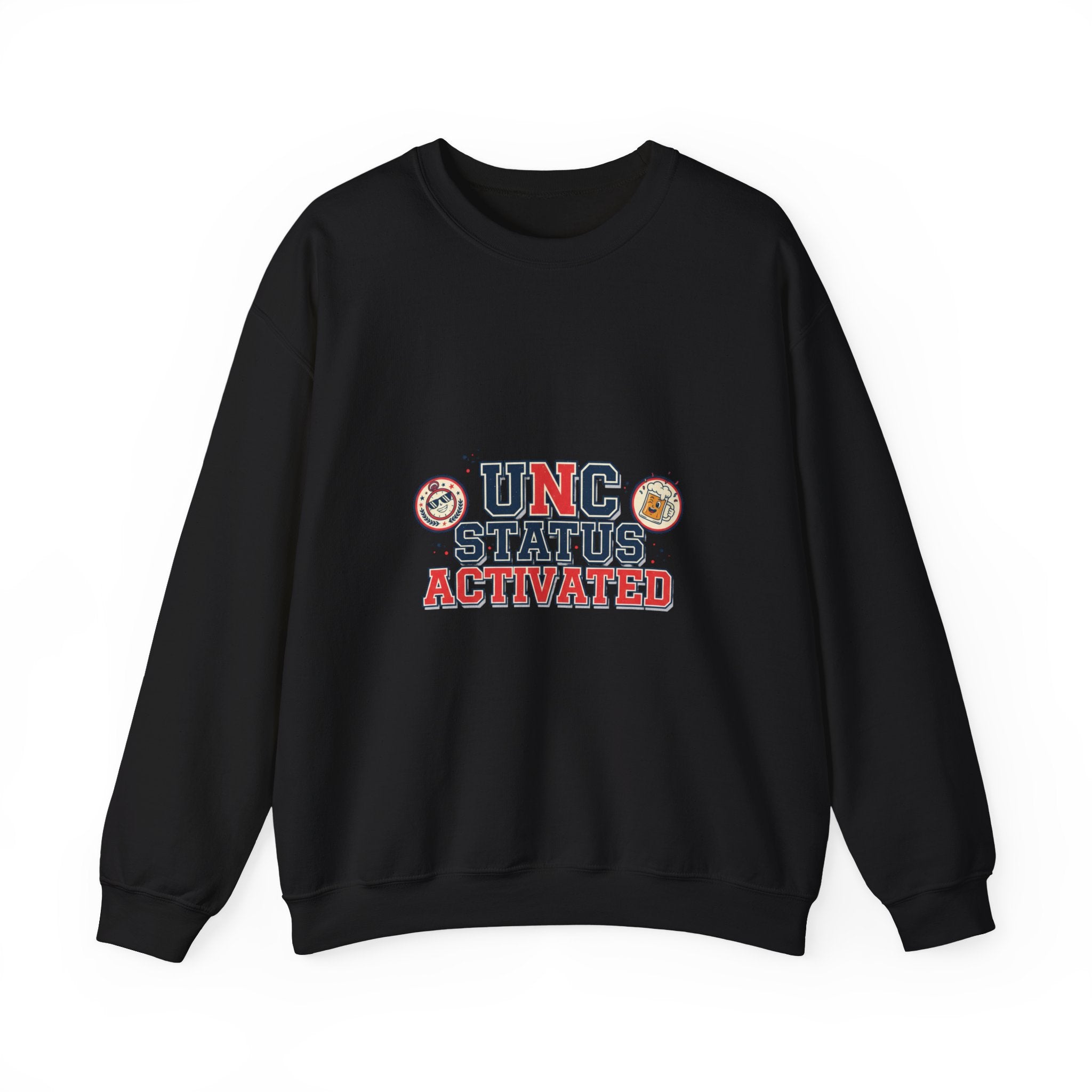UNC Status Activated Sweatshirt | vintage year, varsity crest