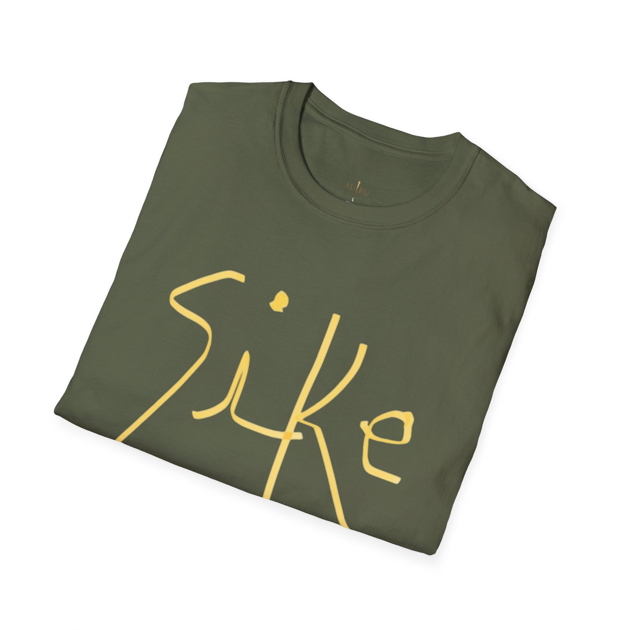 "Sike" Yellow Handwritten Graphic T-Shirt
