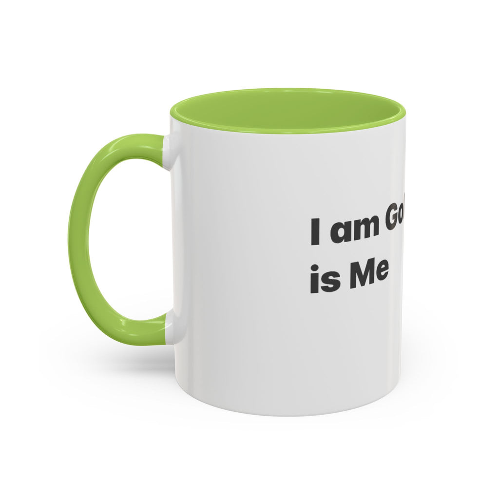 Golf Lover Accent Coffee Mug – “I Am Golf & Golf Loves Me” Black-Handle Ceramic Mug (11/15oz)
