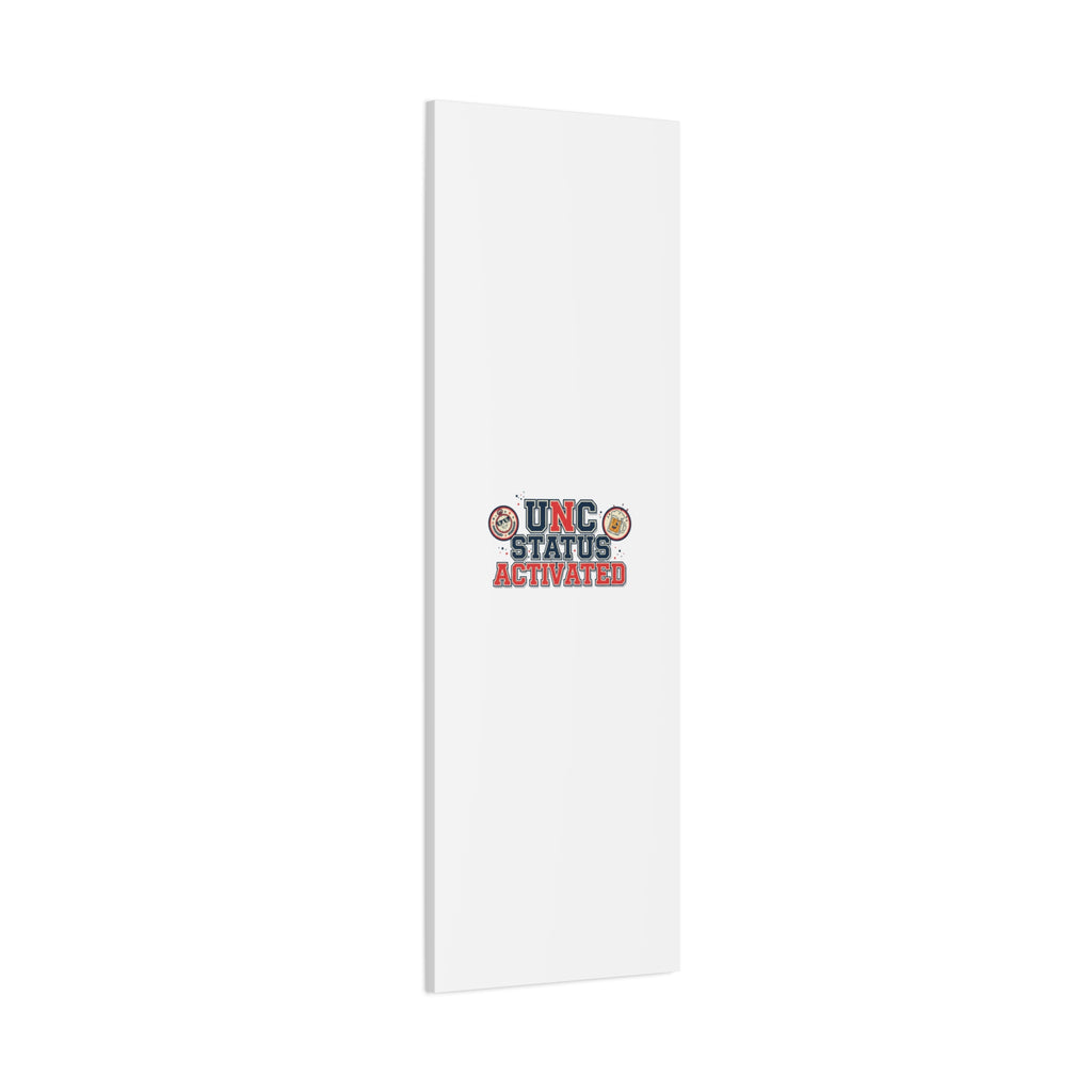 UNC Status Activated Canvas, Stretched | Varsity Crest, Midlife Humor