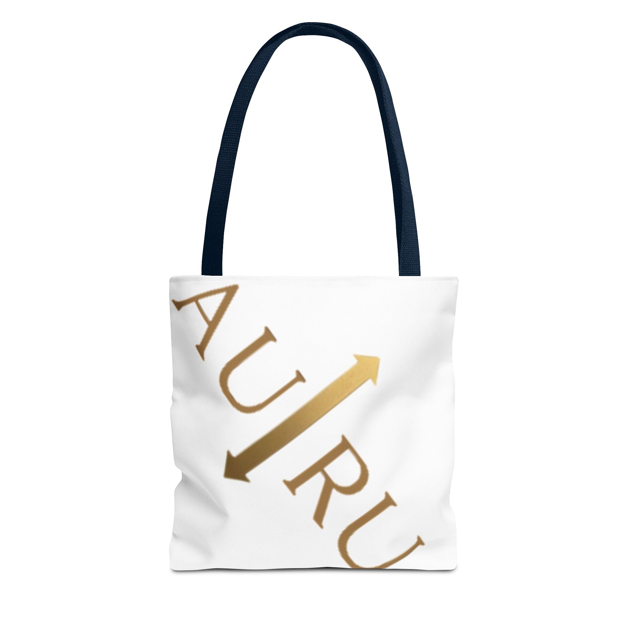 Golden Arrow Script Tote Bag — Modern Typography AOP Tote-AURU