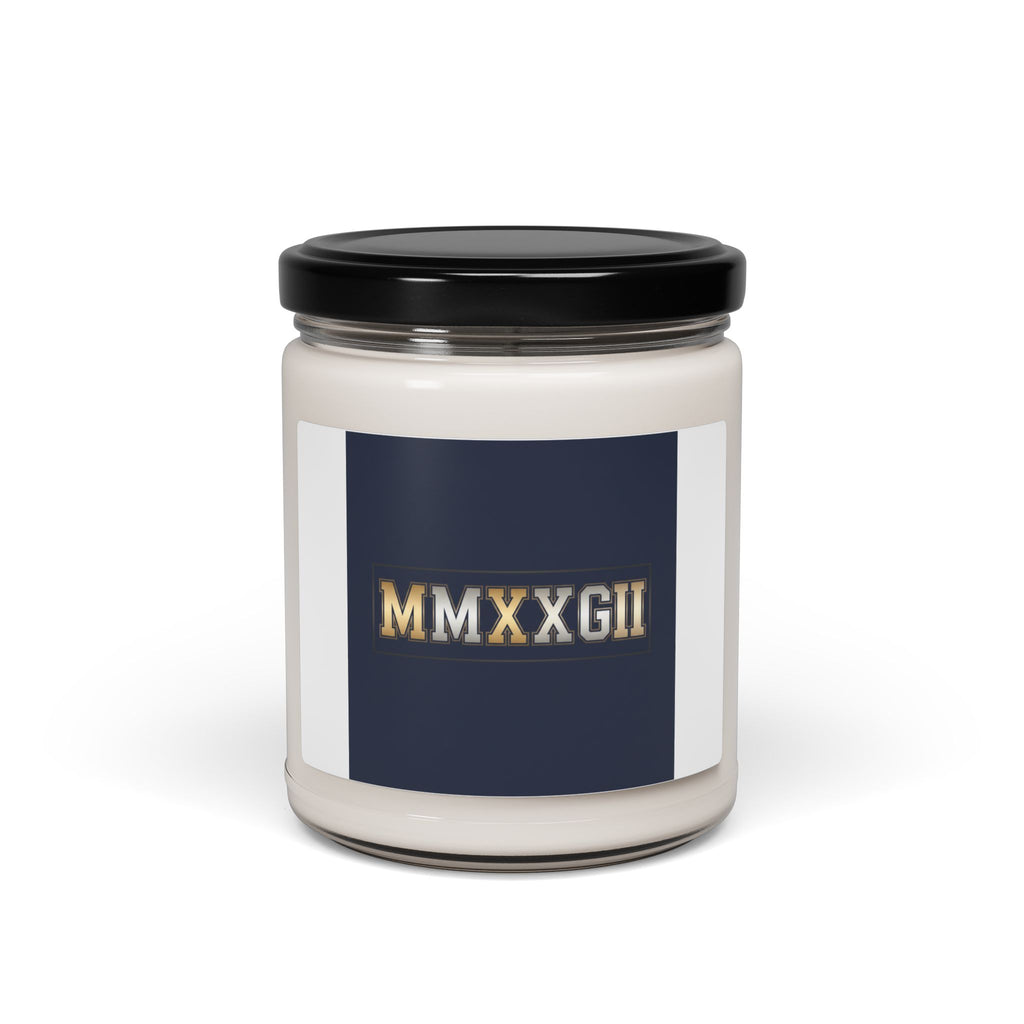 MMXXVI Roman Numerals Candle | 9oz Scented Soy, 2026 New Year Table Decor