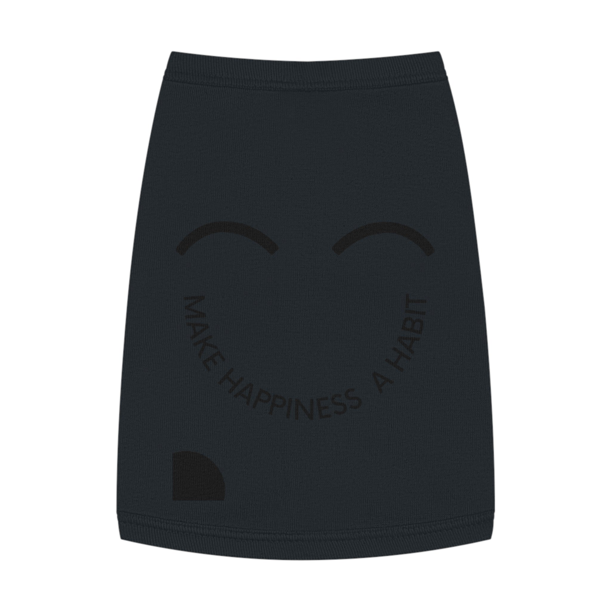 Pet Tank Top — "Make Happiness a Habit" Cute Smiley Dog/Cat Tee