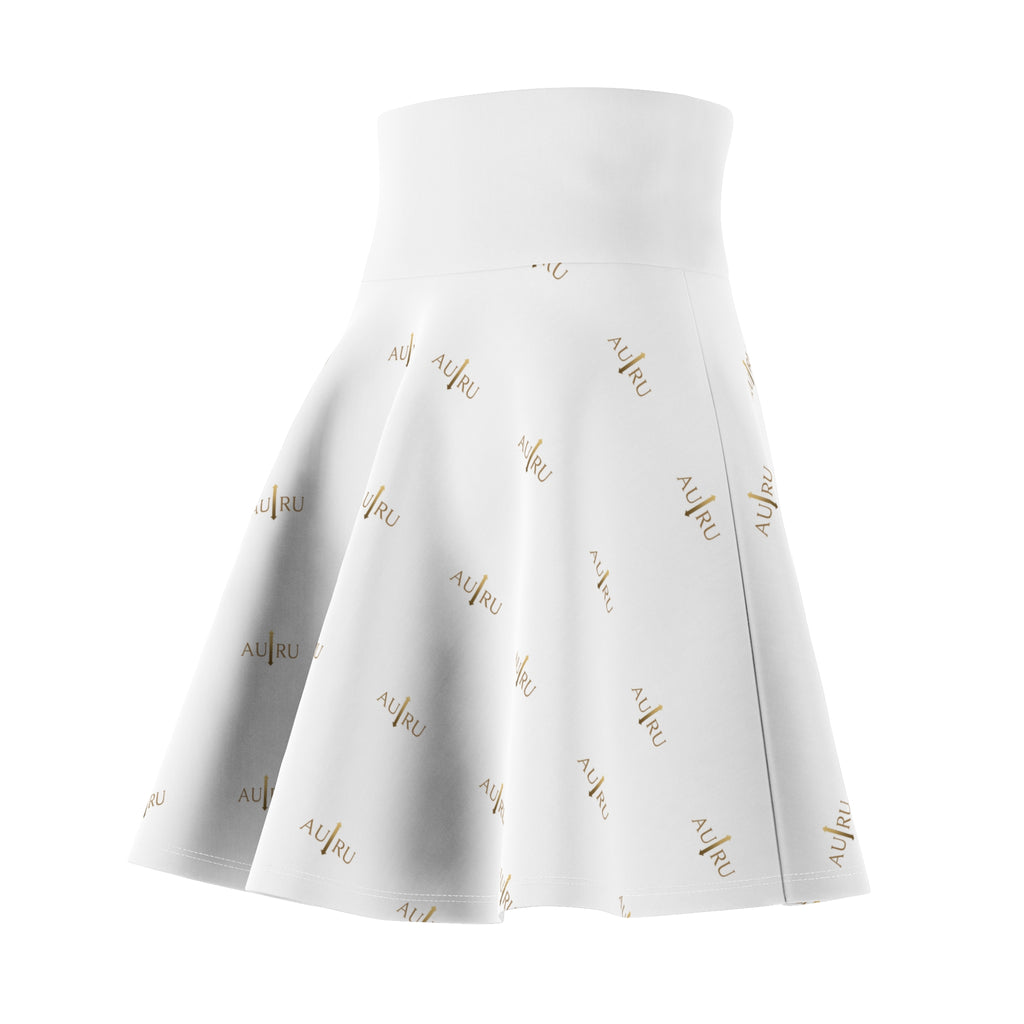 White Gold Script Skater Skirt — All You Pattern-AURU