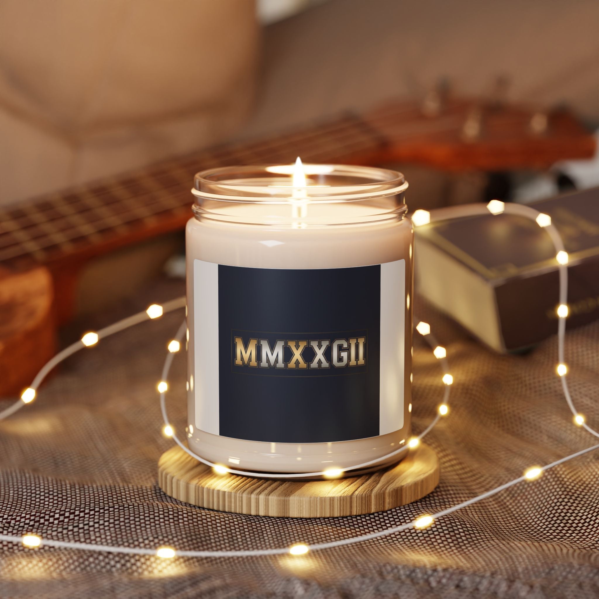 MMXXVI Roman Numerals Candle | 9oz Scented Soy, 2026 New Year Table Decor