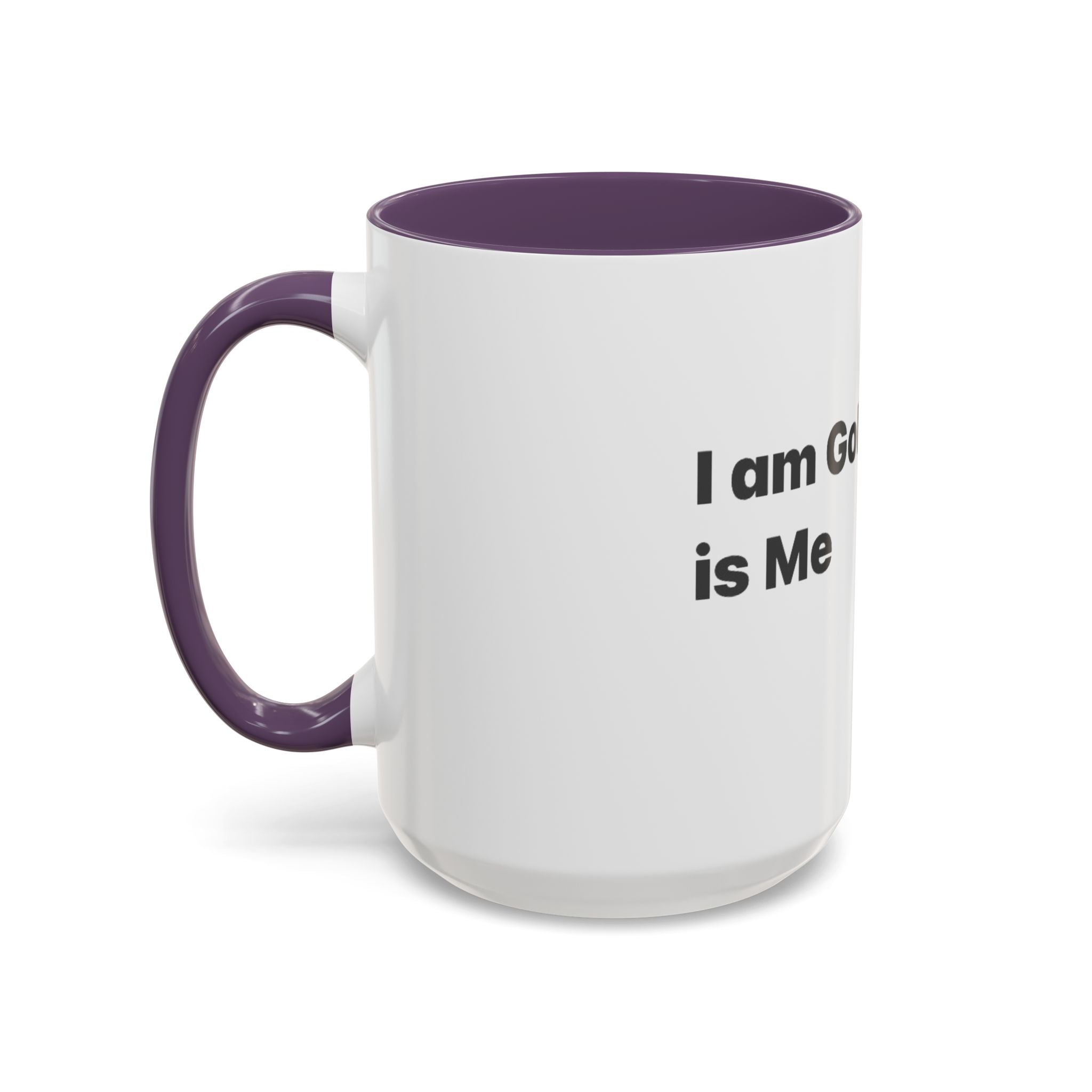 Golf Lover Accent Coffee Mug – “I Am Golf & Golf Loves Me” Black-Handle Ceramic Mug (11/15oz)
