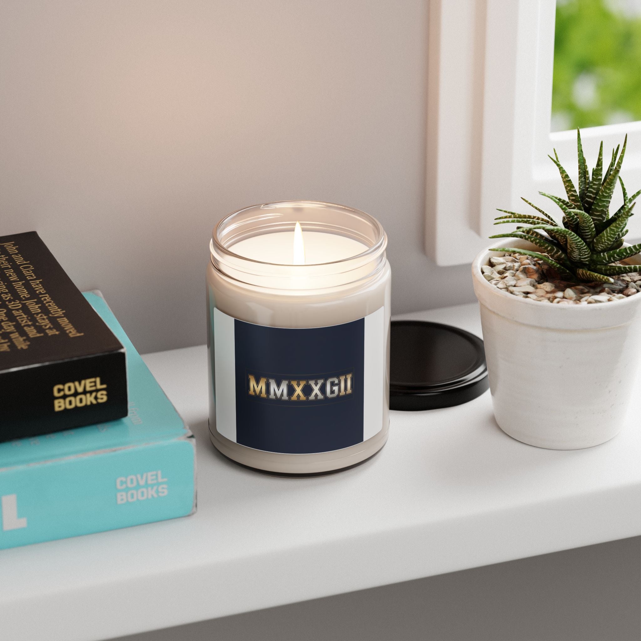 MMXXVI Roman Numerals Candle | 9oz Scented Soy, 2026 New Year Table Decor