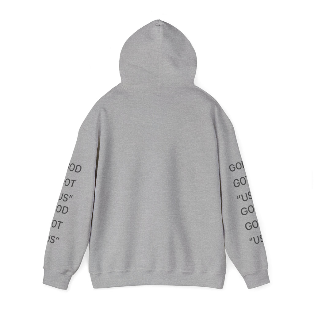 God Got Us™ Hoodie — Minimal Text Graphic Pullover