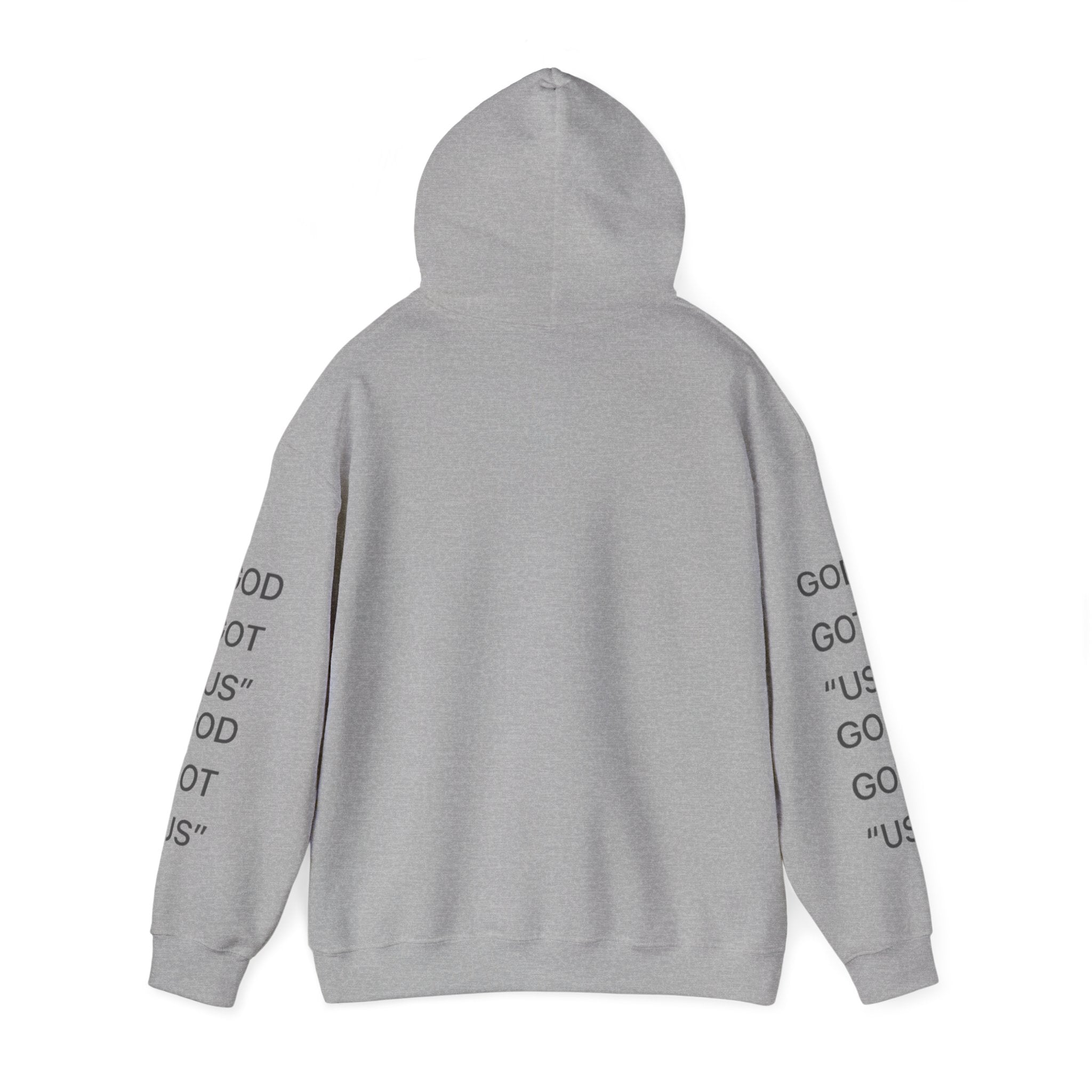 God Got Us™ Hoodie — Minimal Text Graphic Pullover