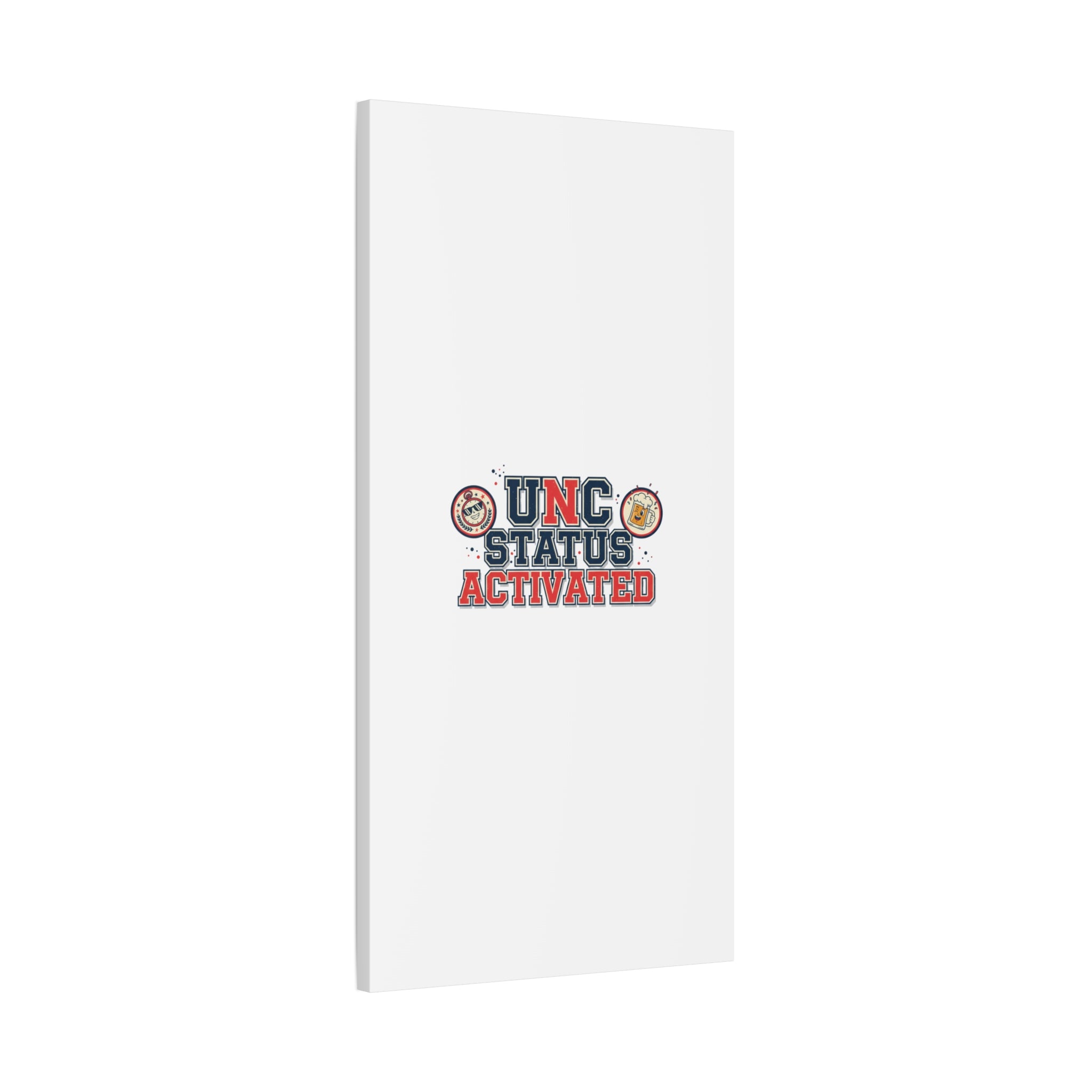 UNC Status Activated Canvas, Stretched | Varsity Crest, Midlife Humor