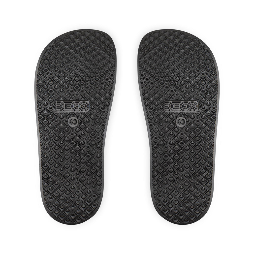 Women's White Slide Sandals — Removable Strap Comfort Slides-AURU