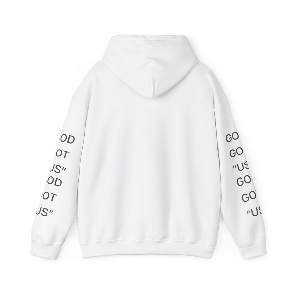 God Got Us™ Hoodie — Minimal Text Graphic Pullover