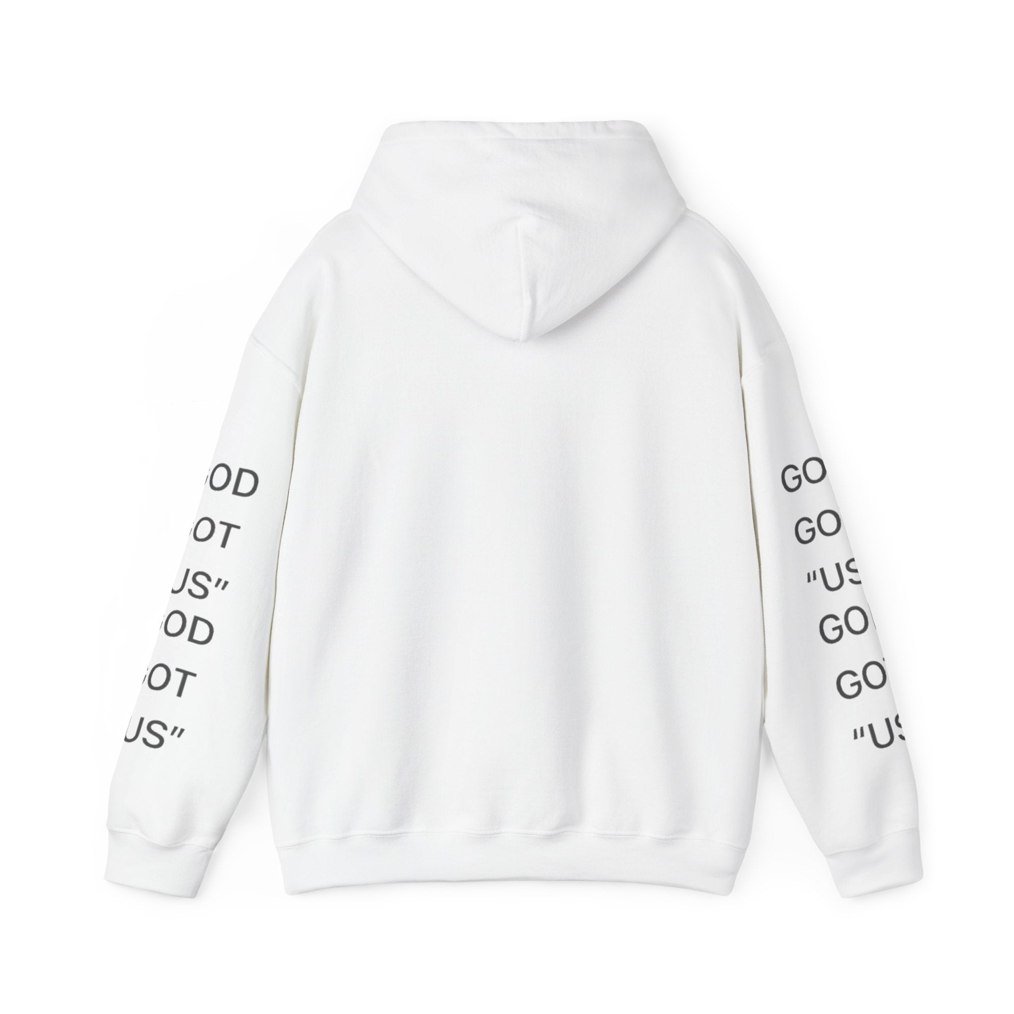 God Got Us™ Hoodie — Minimal Text Graphic Pullover