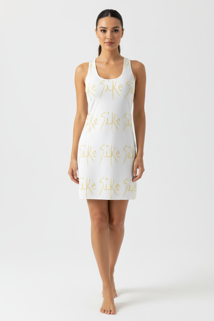 Women's Cut & Sew “SIKE” Racerback Dress (AOP)