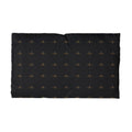 Black Microfiber Pillowcase with Subtle Gold Starburst Pattern — Elegant Bedroom Accent