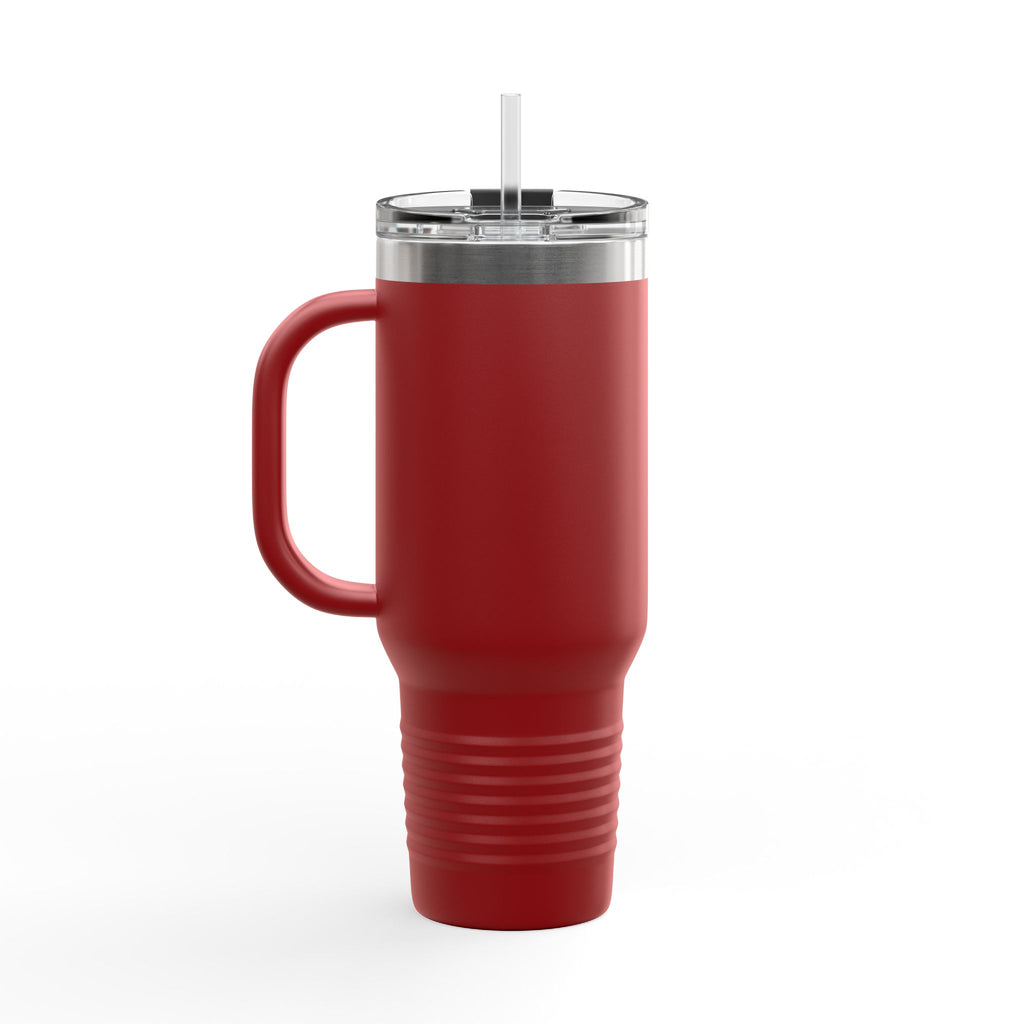 40oz Insulated Travel Mug – Double-Wall Tumbler with Straw & Handle (Keeps Drinks Hot & Cold)