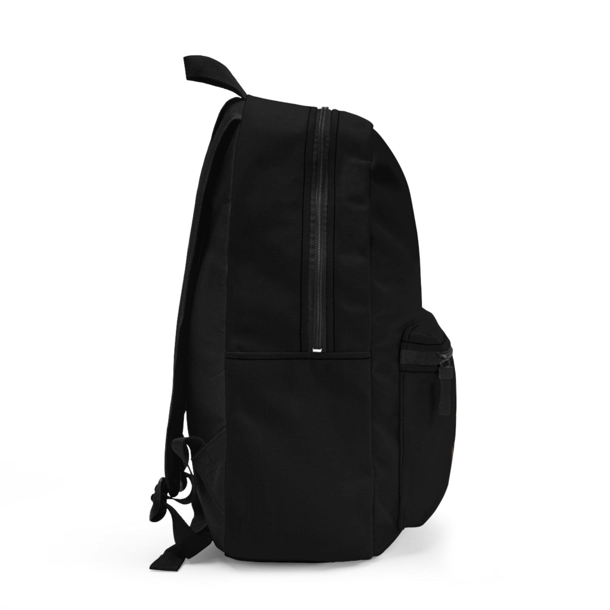 AU|RU Arrow Logo Backpack — Minimalist Gold Monogram Daypack