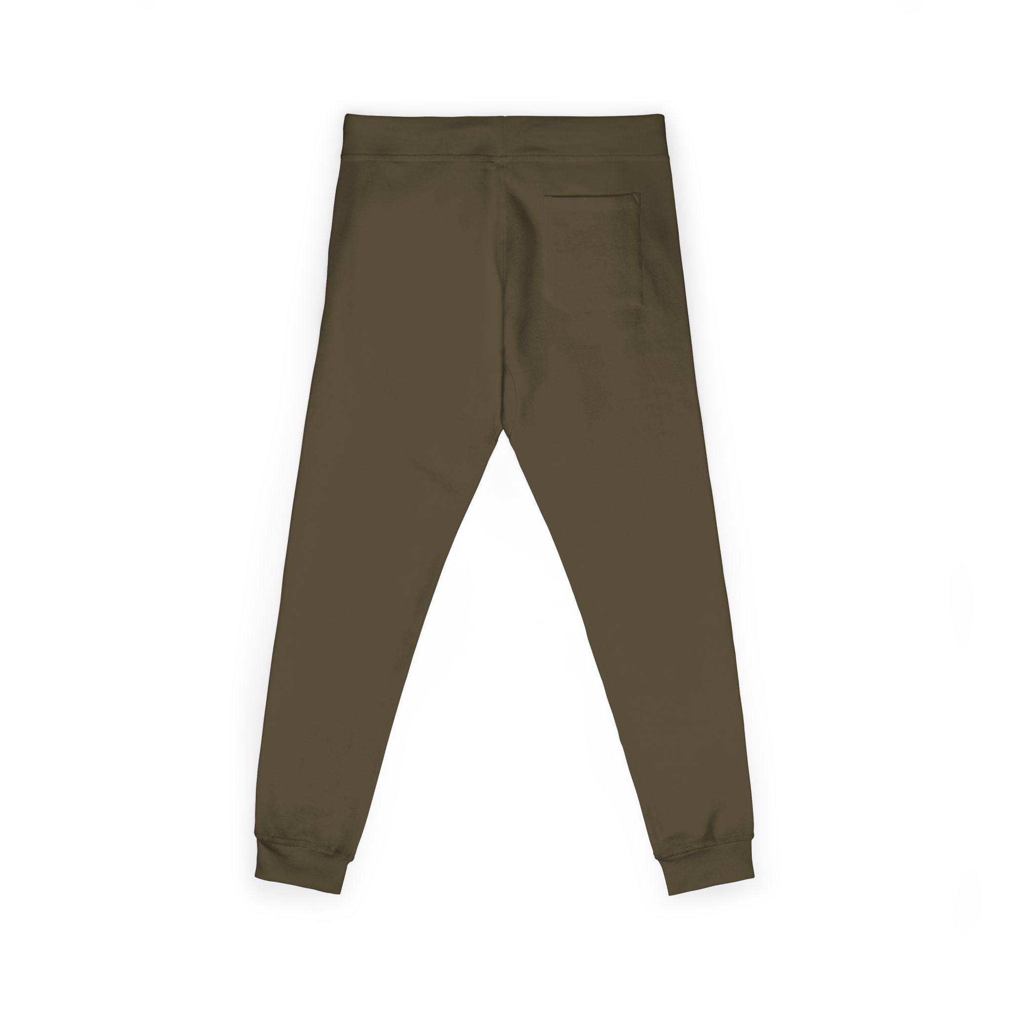 Embroidered Olive Fleece Sweatpants — Cozy Joggers with Minimal Gold Accent