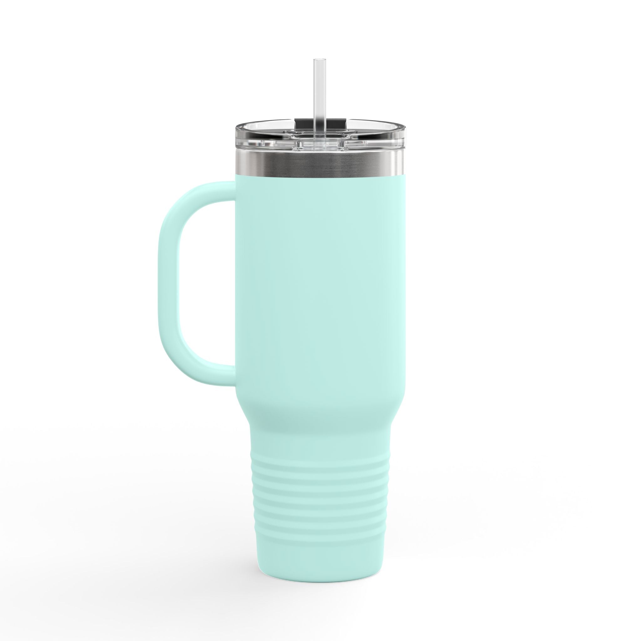 40oz Insulated Travel Mug – Double-Wall Tumbler with Straw & Handle (Keeps Drinks Hot & Cold)