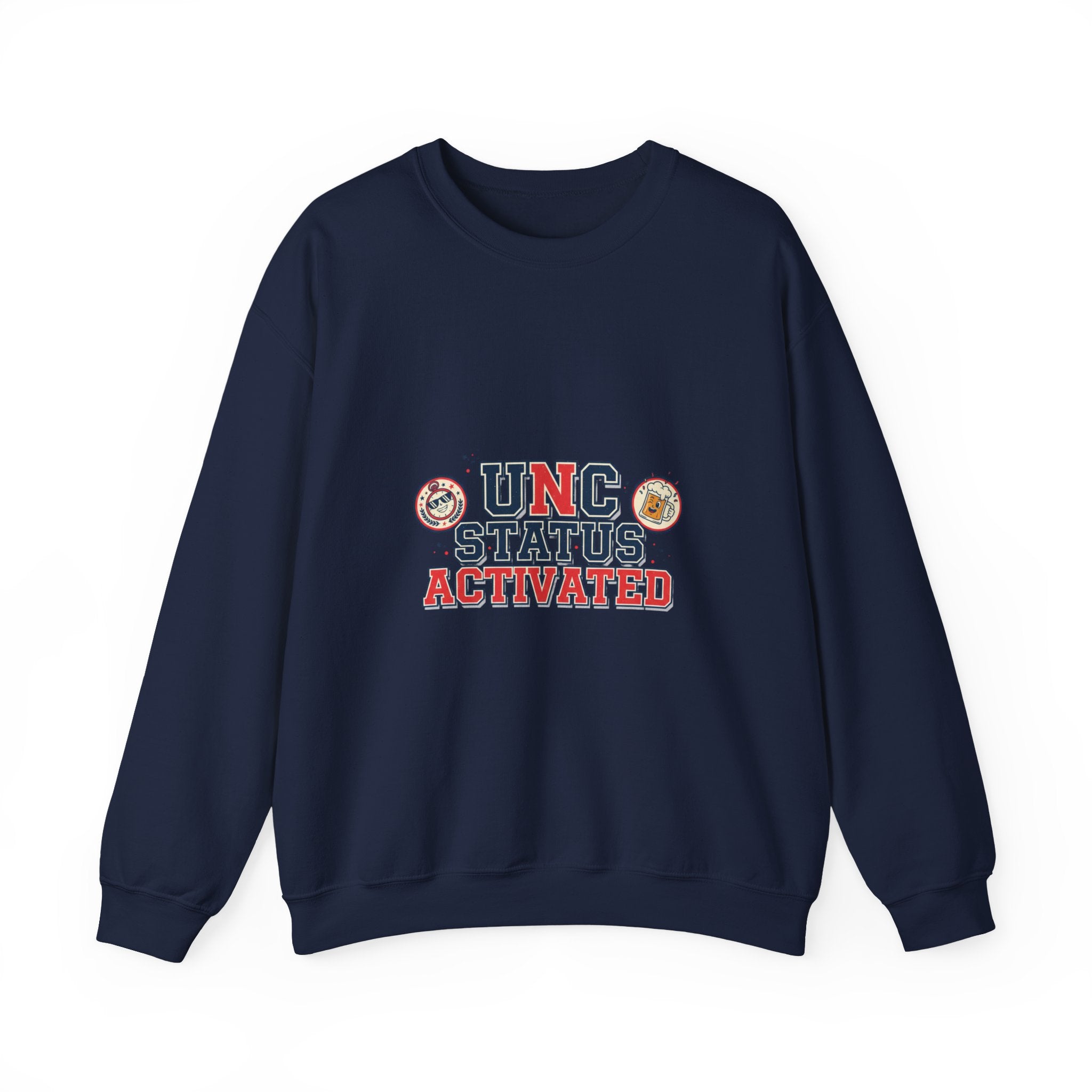 UNC Status Activated Sweatshirt | vintage year, varsity crest
