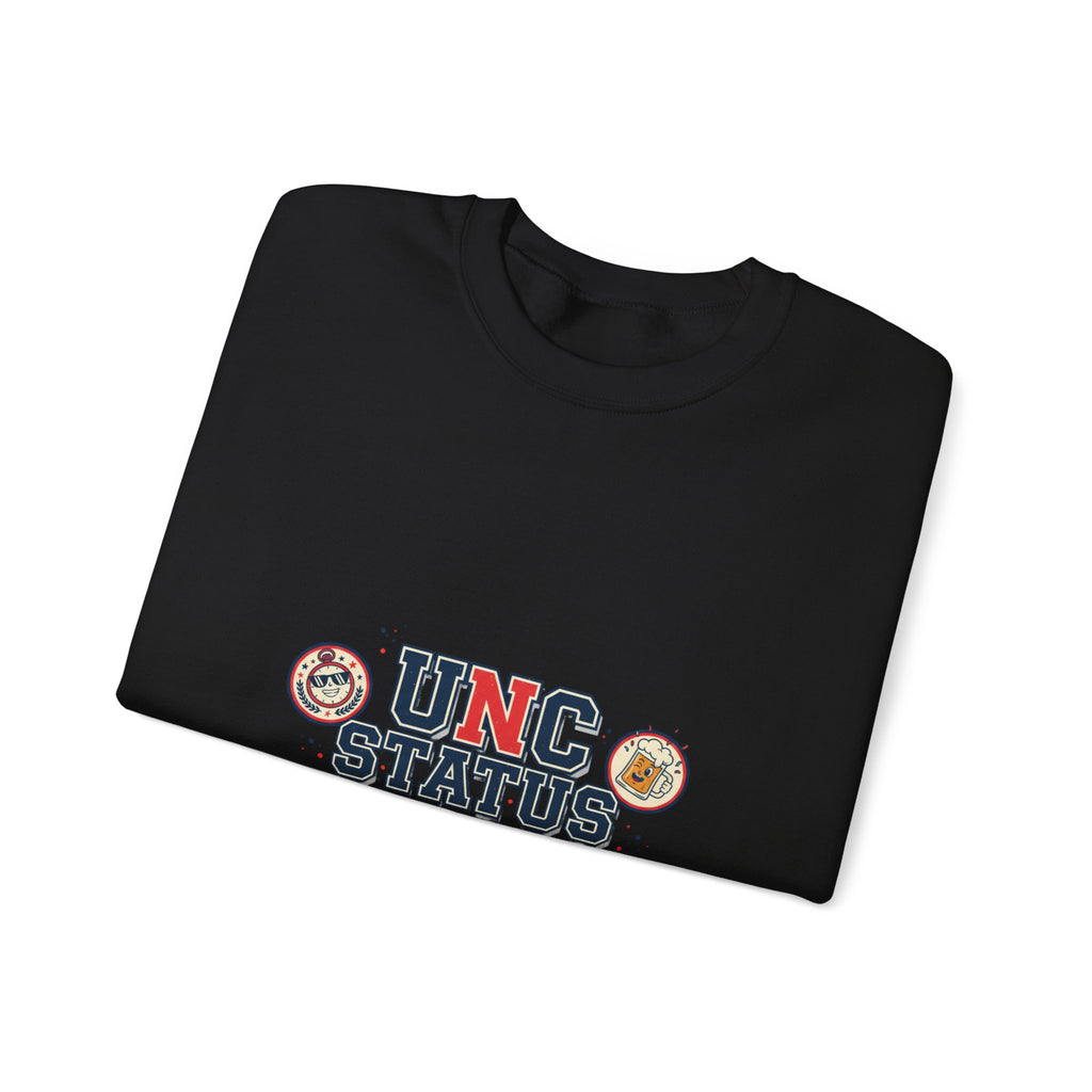 UNC Status Activated Sweatshirt | vintage year, varsity crest