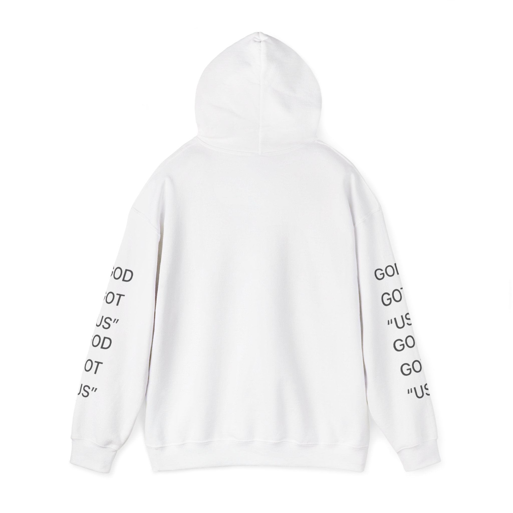 God Got Us™ Hoodie — Minimal Text Graphic Pullover