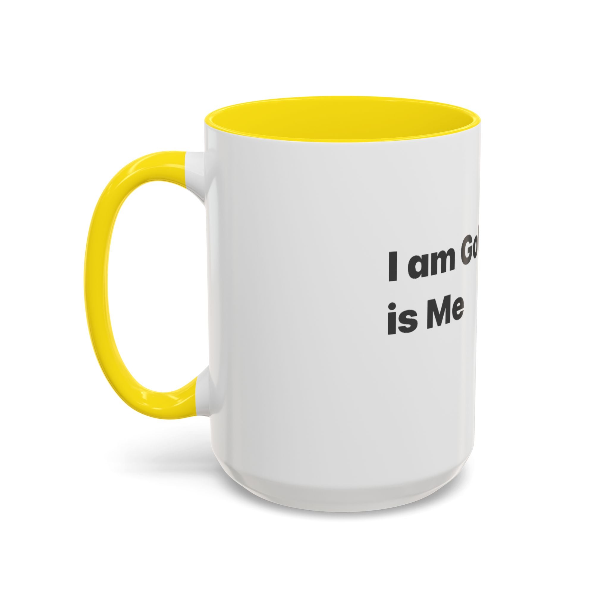 Golf Lover Accent Coffee Mug – “I Am Golf & Golf Loves Me” Black-Handle Ceramic Mug (11/15oz)