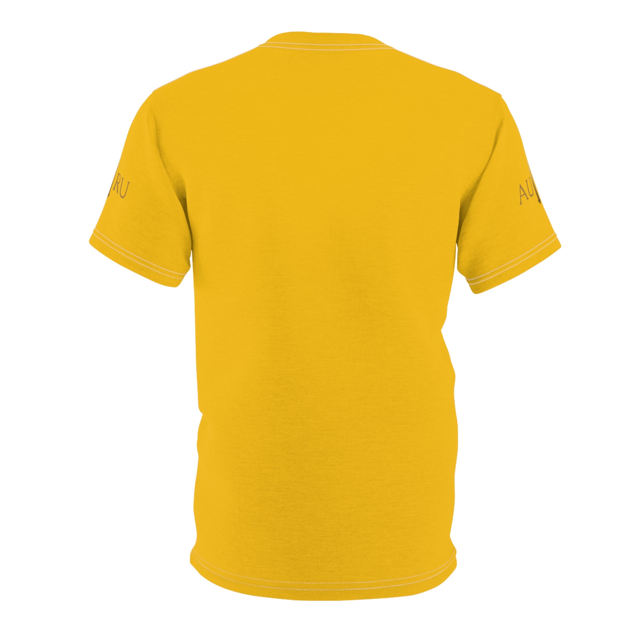 AURU Arrow Logo T‑Shirt — Minimal Gold Graphic Tee