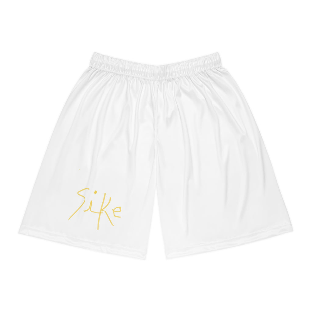 Basketball Shorts — Minimal 'Sike' Script Logo AOP Athletic Shorts