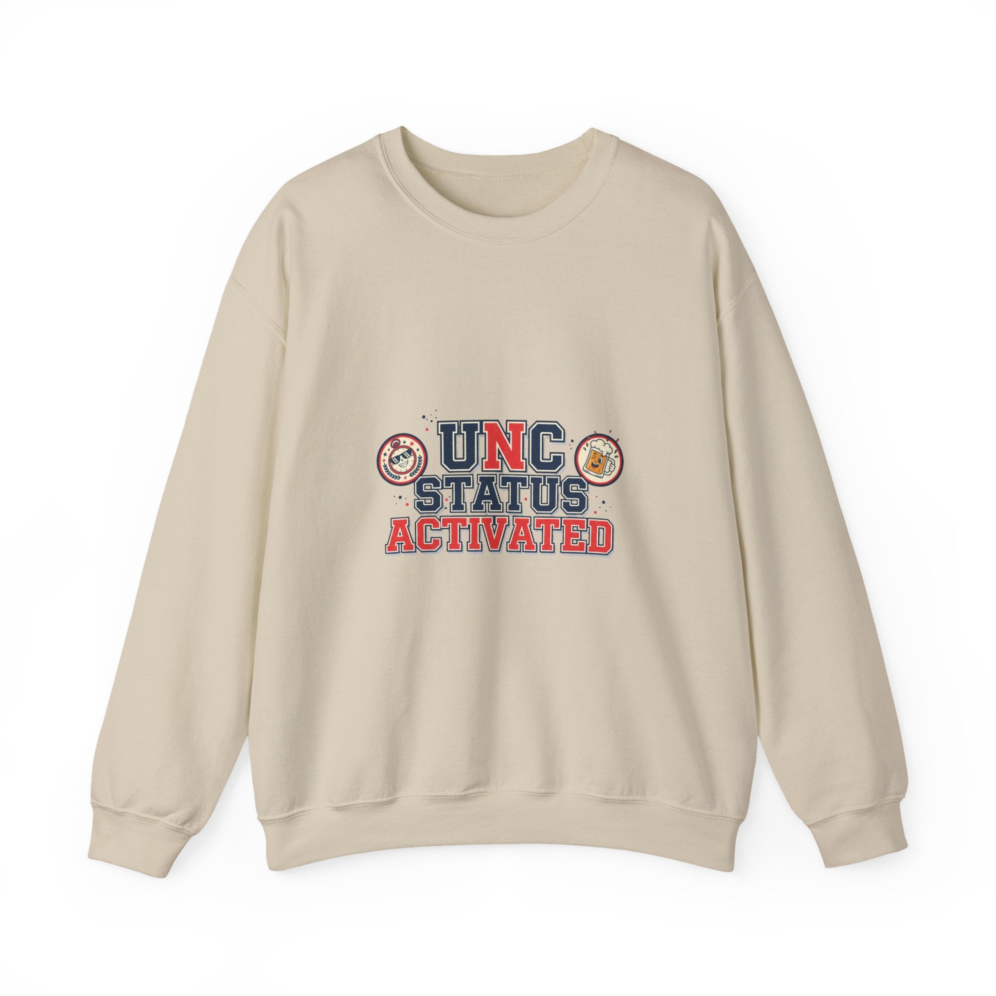 UNC Status Activated Sweatshirt | vintage year, varsity crest