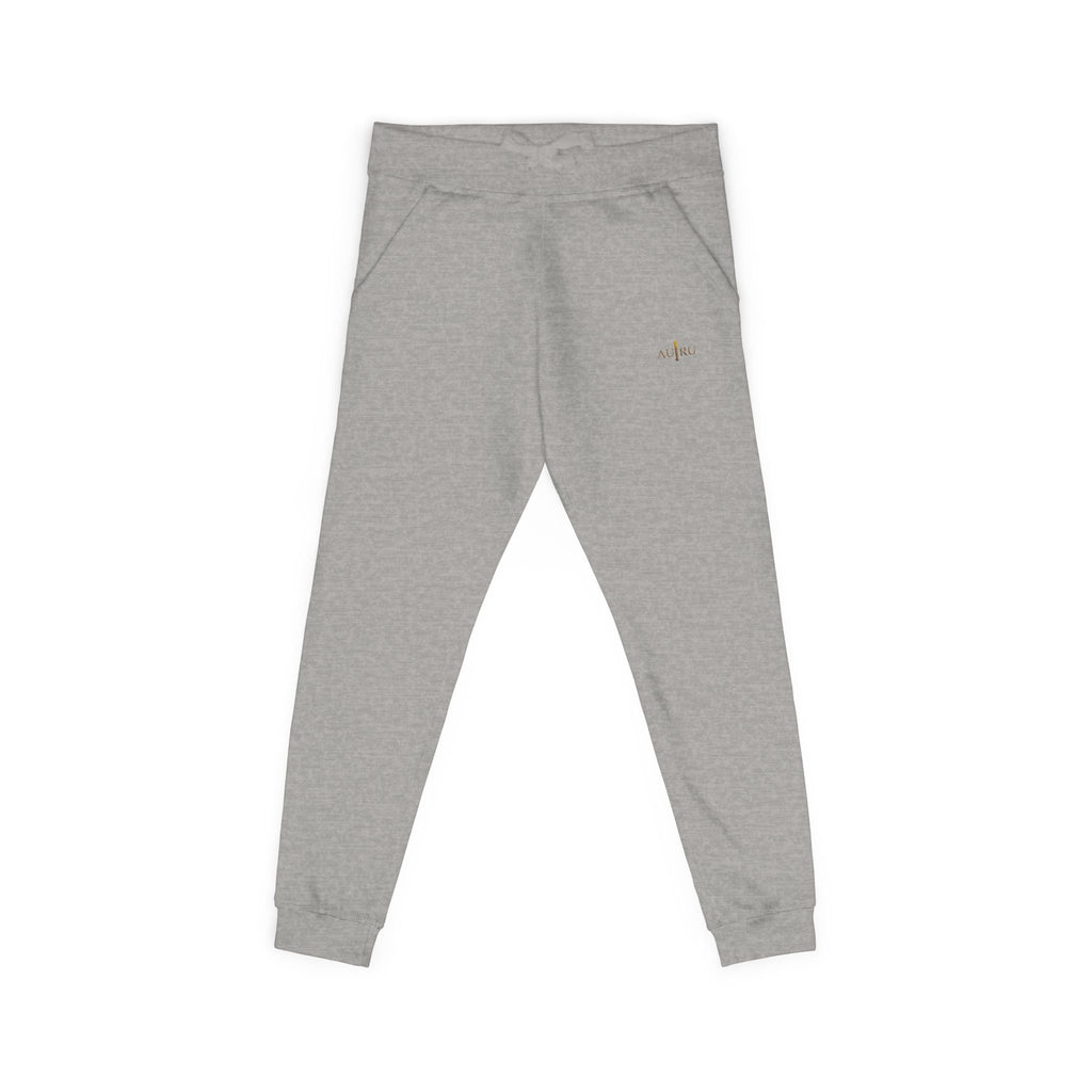 Embroidered Olive Fleece Sweatpants — Cozy Joggers with Minimal Gold Accent