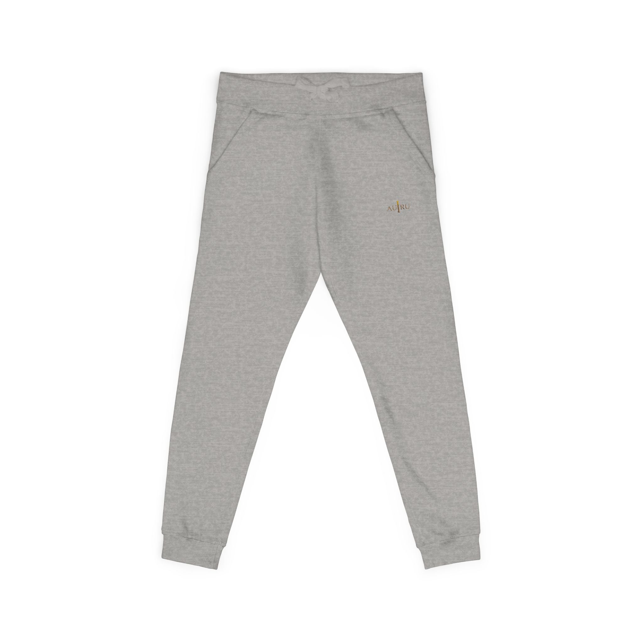 Embroidered Olive Fleece Sweatpants — Cozy Joggers with Minimal Gold Accent