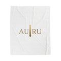 AURU Gold Arrow Velveteen Plush Blanket — Luxe Soft Throw for Home, Gifts & Relaxation