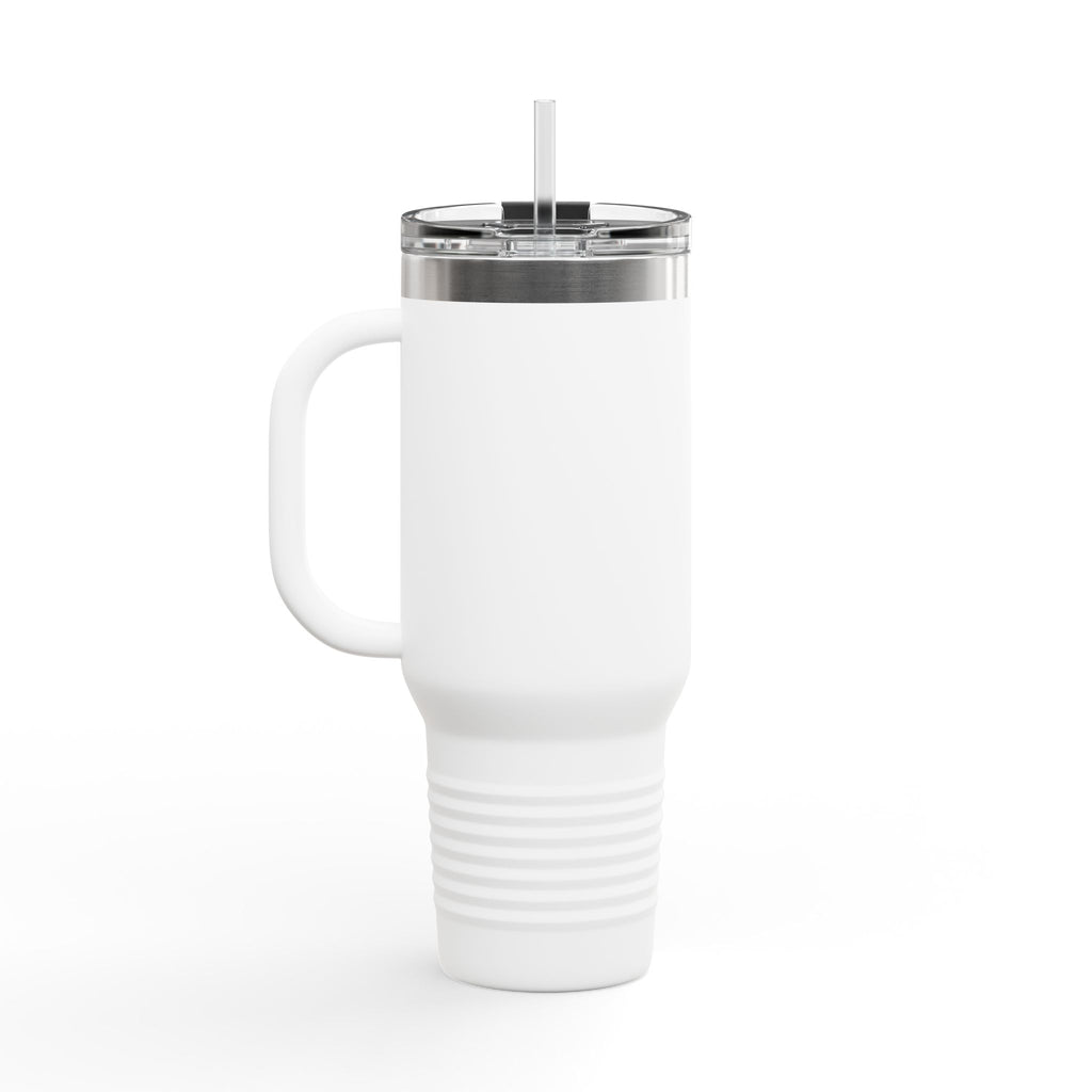 40oz Insulated Travel Mug – Double-Wall Tumbler with Straw & Handle (Keeps Drinks Hot & Cold)