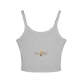Au/Ru Gold Logo Spaghetti Strap Tank Top — Women's Cropped Logo Tank