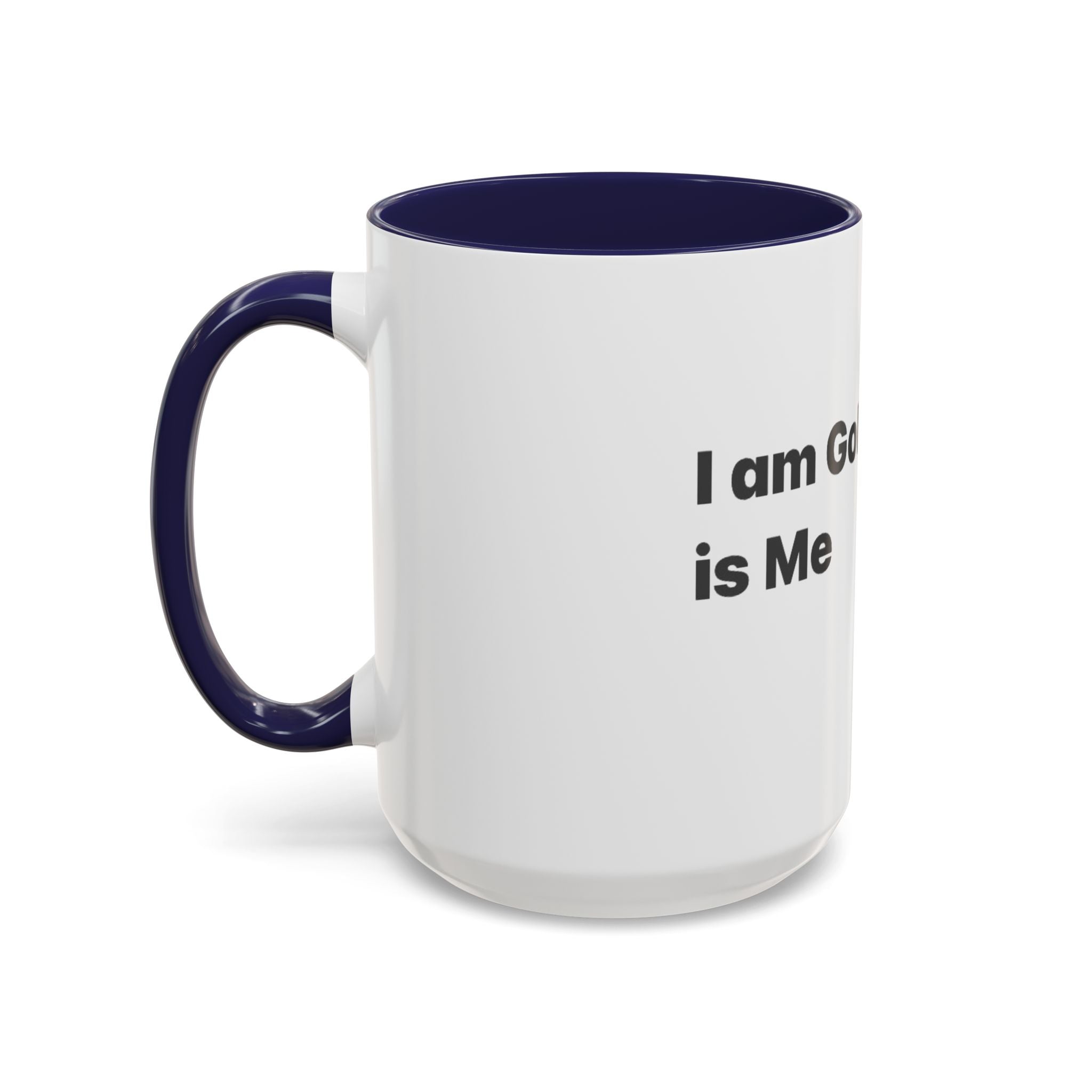 Golf Lover Accent Coffee Mug – “I Am Golf & Golf Loves Me” Black-Handle Ceramic Mug (11/15oz)