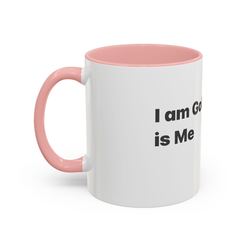 Golf Lover Accent Coffee Mug – “I Am Golf & Golf Loves Me” Black-Handle Ceramic Mug (11/15oz)