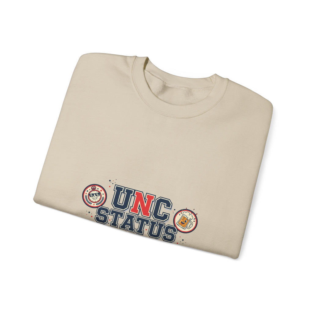 UNC Status Activated Sweatshirt | vintage year, varsity crest