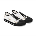 Low Top Sneakers — Minimalist White Canvas with Gold 'AURU' Logo